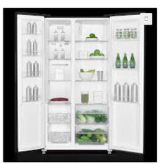 Metalux Side by Side Fridge A++, No Frost, 442Lit, Black - MFF2-69NBG