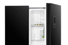 Metalux Side by Side Fridge A++, No Frost, 442Lit, Black - MFF2-69NBG