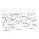 Rechargeable Bluetooth Slim Keyboard -White