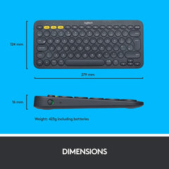 Logitech K380 Multi-Device Bluetooth Keyboard -Grey