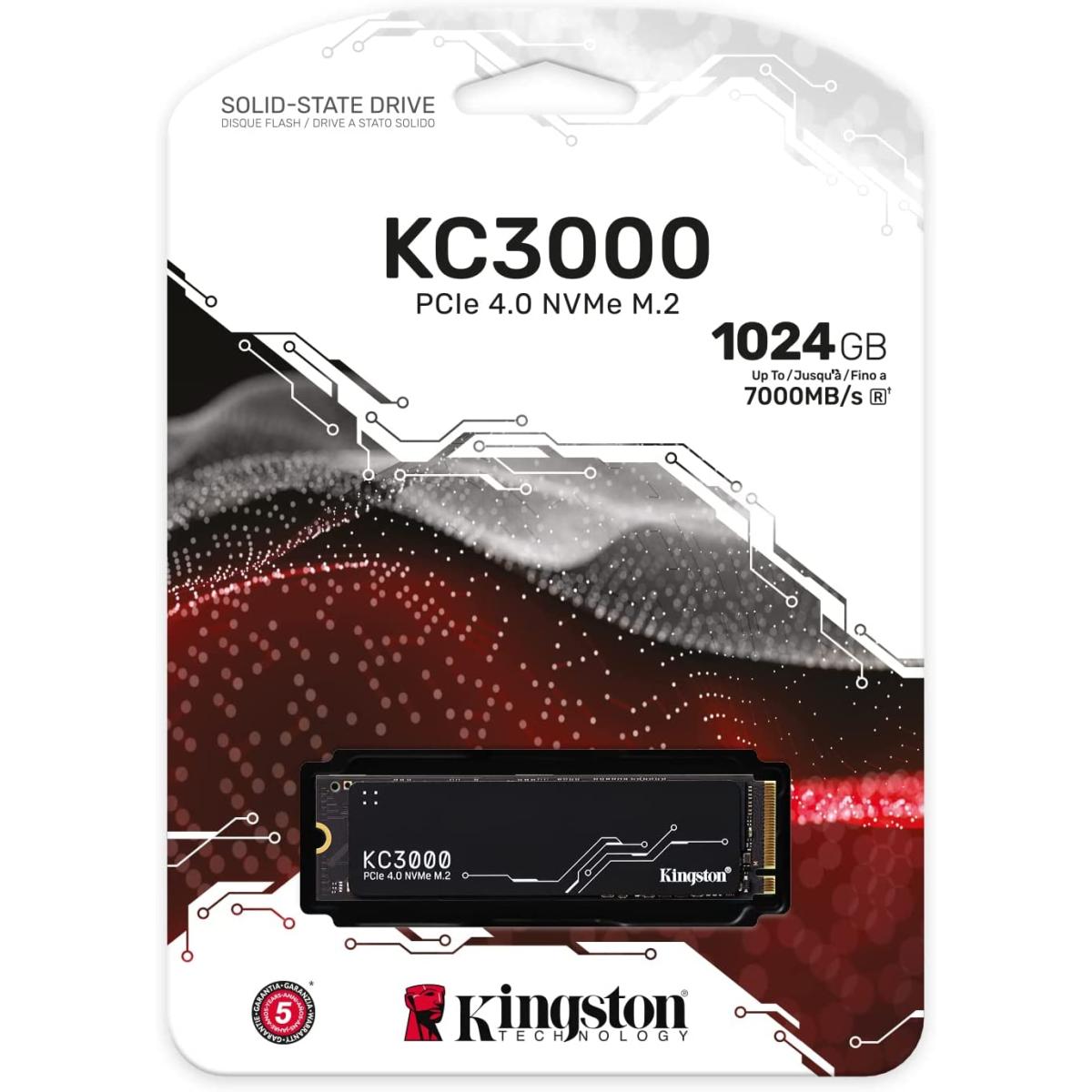 Kingston KC3000 1TB PCIe 4.0 NVMe M.2 SSD-Sequential Read/Write (7000/6000 MB/s) | KC3000 1TB PCIe 4.0 | - CompuMe Kingston KC3000 1TB PCIe 4.0 NVMe M.2 SSD-Sequential Read/Write (7000/6000 MB/s) | KC3000 1TB PCIe 4.0 | - CompuMe