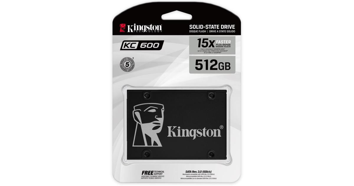 Kingston KC600 SSD 512GB SATA 3 2.5Inch 15X Faster