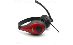 Komc Km 520 Black Red Over Ear Headphones With Mic For Extraordinary Hearing Experience