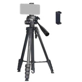 Jmary Kp 2201 Smartphone / Camera Live Photography Tripod Portable 1.7m Adjustable Stand With Phone Clip Black