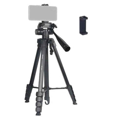 Jmary Kp 2201 Smartphone / Camera Live Photography Tripod Portable 1.7m Adjustable Stand With Phone Clip Black