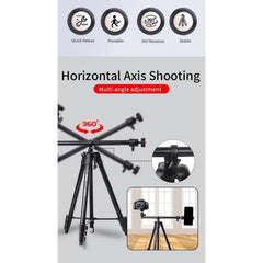 Jmary KP-2207 Multi-Funional Professional Tripod Stand with Camera Phone Holder - Black