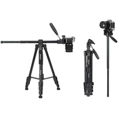 Jmary Kp 2274 Horizontal Axis Multi Funional Professional Tripod 1.67m Black - CompuMe