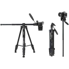 Jmary Kp 2274 Horizontal Axis Multi Funional Professional Tripod 1.67m Black
