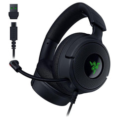Razer Kraken V4 X Wired 40mm Drivers Cardioid Mic Memory Foam Cushions Chroma Rgb Lighting Type C & Type A Cable For Pc, Mac, Ps5, Nintendo Switch, Steam Deck, Smartphone - CompuMe