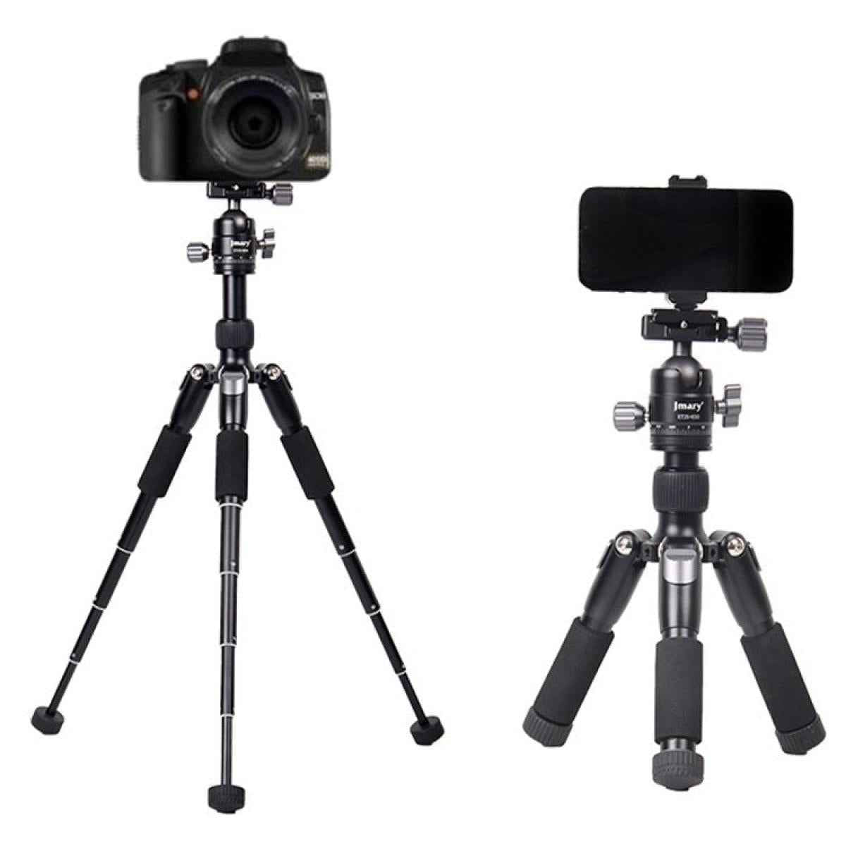 Jmary Kt25+h30 For Selfie Live Streaming Lightweight Portable Desktop Mini Tripod Black
