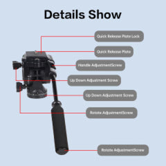 Jmary KT285-NB50 2-in-1 Tripod with Hydraulic Head 1.75M