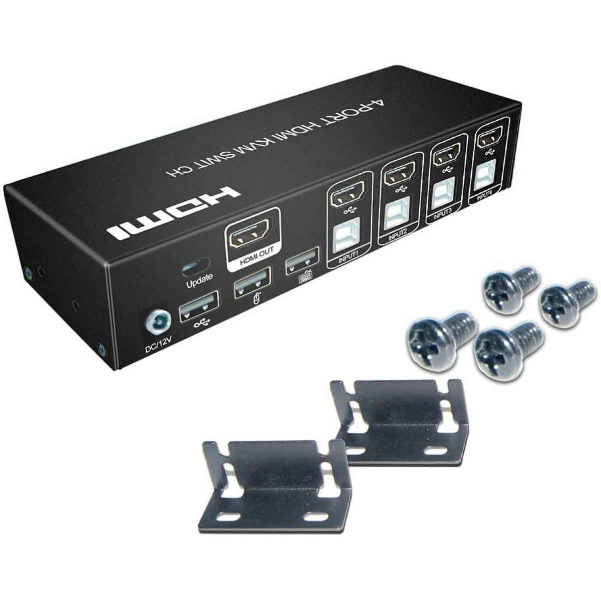 4-Port HDMI USB KVM Switch