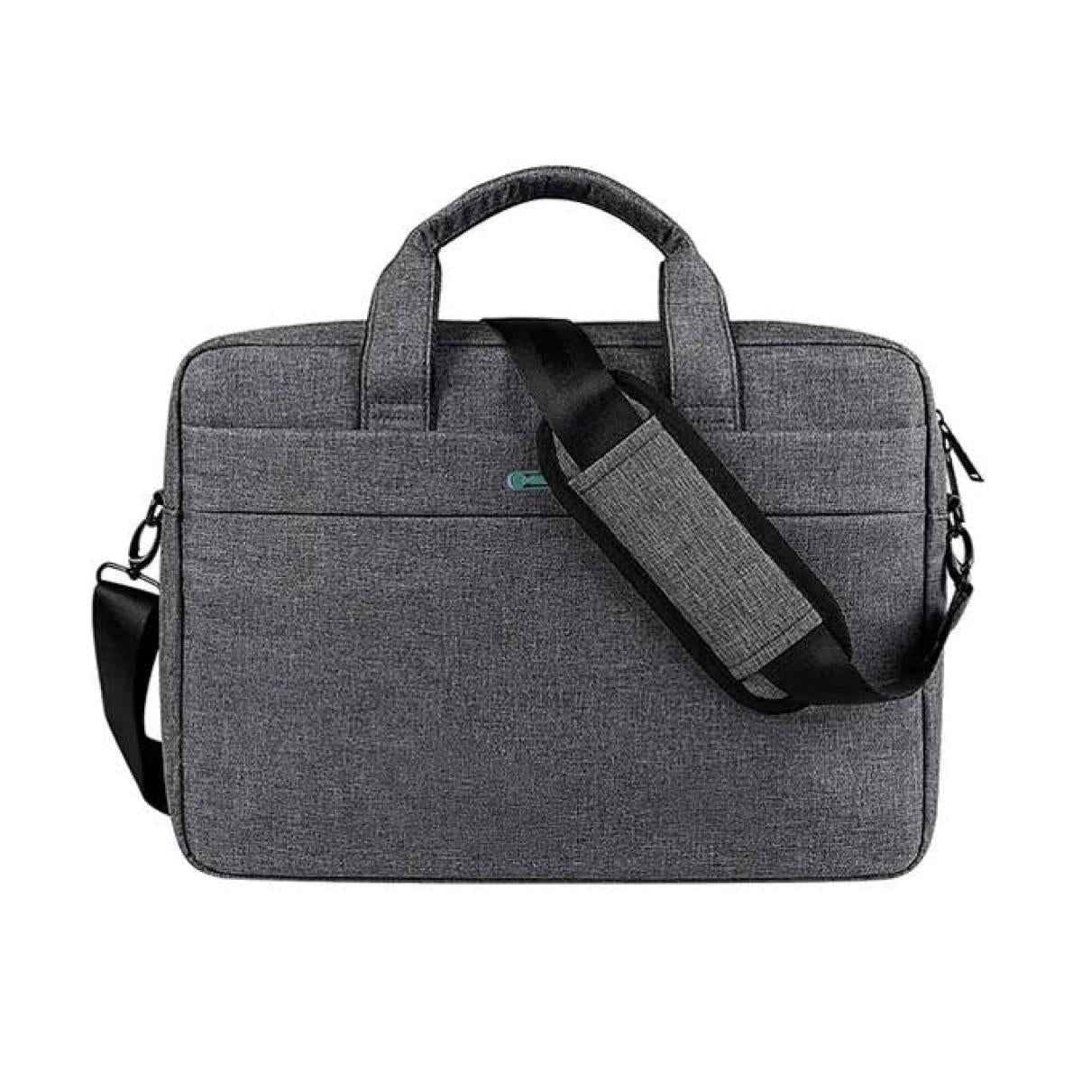 Coteci Laptop Shoulder Bag Up To 16.0" Laptop Sleek Durable & Water Repellent Fabric Lightweight Toploader Light Gray