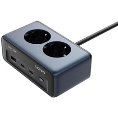 LDNIO SE3 EU Power Strip with 4 AC Sockets & 3 USB Ports Modern Desktop Socket Extension with Switch, 10A Rated Current, CE/GS/RoHS Certified