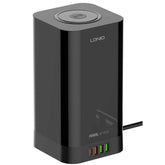 Ldnio Sew4485 2500w European Power Strip With 4 Eu Sockets + 4 Usb + 15w Wireless Charger Supports Pd Qc3.0 Pps Fast Charging Desk Vertical Charging Station With Timer Switch For Iphone 16 15 14 Pro Max, Ipad Pro And Macbook Pro Eu Plug