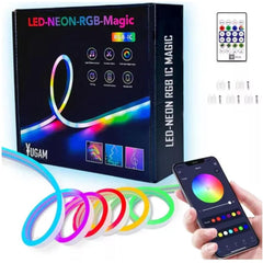 LED Neon RGB Magic Strip (5m), USB Power, Bluetooth Mobile APP, Remote Control, Full ARGB Colors (MR Star App) | LED Neon RGB Magic Strip | - CompuMe