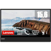 Lenovo L15 15.6" Ips Portable Monitor Full Hd Resolution 250 Nits Brightness 60hz Refresh Rate Usb C Ports Height Adjustable Stand Flicker Free Technology, Grey