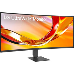 LG 34U640B-B UltraWide U6 Curved | WQHD 21:9 144Hz, All-in-One USB Type-C, Height & Tilt Adjustable Stand - Productivity Monitor