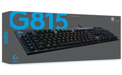 Logitech G815 Lightsync RGB Low-Profile GL Tactile Mechanical Gaming Keyboard, US English Layout - Black