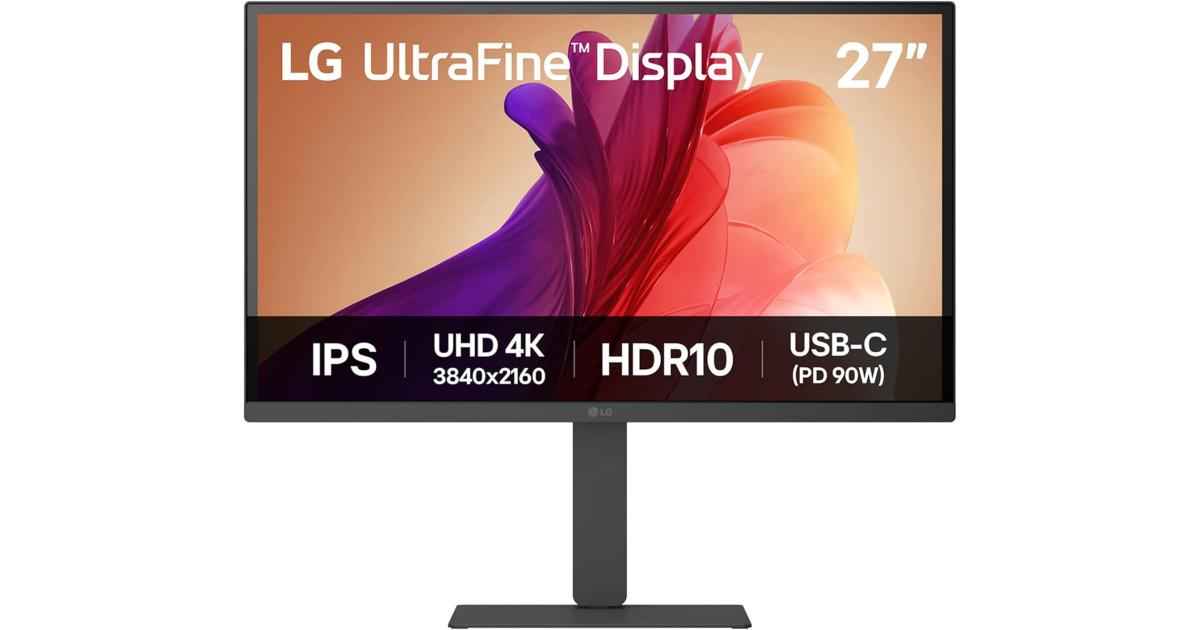 LG UltraFine 27U730A 27" 4K UHD IPS Monitor – HDR10, DCI-P3 90%, USB-C 90W, 3-Side Borderless