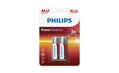 Philips Lr6p2b/97 Aa 1.5v Long Lasting Power Alkaline Battery Pack Of 2