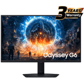 Samsung Odyssey G6 (FG600) 27" Flat Monitor 2K (2560 x 1440) IPS, 350Hz, 1ms(GTG), HDR 400, 99% sRGB, HDMI 2.1, G-Sync Compatible w/ Sleek Metal Design & Ergonomic Stand | LS27FG600EMXUE |