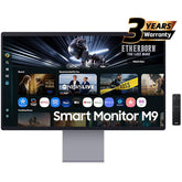 Samsung M9 (M902) Smart AI 32" OLED 4K Flat Monitor, QD-OLED, 165Hz, 0.03ms(GTG), HDR10+, 100% sRGB, Vision AI w/ Metal Slim Design, 4K Camera, USB Type-C, Ergonomics & Adaptive Sound Pro Speakers (Eclipse Silver) | LS32FM902SMXUE |