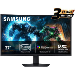 Samsung Odyssey G7 (2025) (FG750) 37" Curved Monitor VA 4K UHD (3840 x 2160) 165Hz 1ms(GTG), 10Bit, HDR10+, 99% sRGB, HDMI 2.1, FreeSync Premium Pro w/ New Design, Core Sync, Ergonomic Stand | LS37FG750EMXUE |