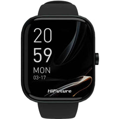 Hifuture Lume Smartwatch 1.85" Ips Display, Dual Core Processor, 100+ Sports Modes, Built In Wireless Calling, 24/7 Health Monitoring (heart Rate, Spo2, Sleep), Ultra Light Weight Sleek Design, Black