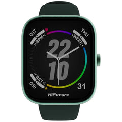 Hifuture Lume Smartwatch 1.85" Ips Display, Dual Core Processor, 100+ Sports Modes, Built In Wireless Calling, 24/7 Health Monitoring (heart Rate, Spo2, Sleep), Ultra Light Weight Sleek Design, Dark Green