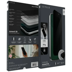 Levelo ArmorX 3D 9H Screen Protector for iPhone 17 pro/pro max - Privacy with screen protectors