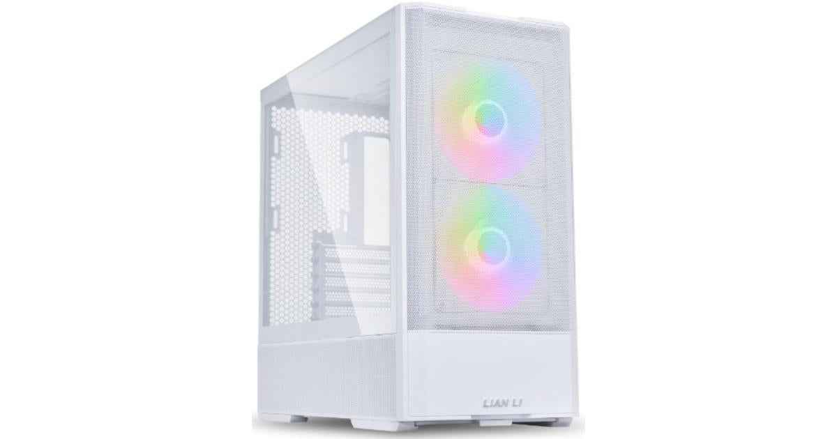 Lian Li LANCOOL 207 (White) ARGB ATX Mid Tower Mesh Gaming Case – Tempered Glass, USB Type-C, 2x140mm ARGB + 2x120mm PWM Fans