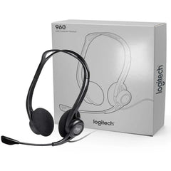 Logitech 960 USB HEADSET for Windows or macOS | NOISE-CANCELLING MIC