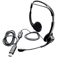Logitech 960 USB HEADSET for Windows or macOS | NOISE-CANCELLING MIC