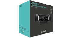 Logitech C922 Pro HD Stream Webcam, 1080p@30FPS, 720p@60FPS Camera for Streaming & Gaming Sessions, Comes w/ Tripod