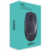 Logitech M90 1000 dpi USB Wired Optical Mouse, Comfort Ambidextrous Design - Black | Logitech M90 | - CompuMe