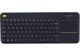 Logitech Wireless Keyboard K400 Plus with Touchpad for TV, Computers, Phones and Tablets Arabic / English - Black