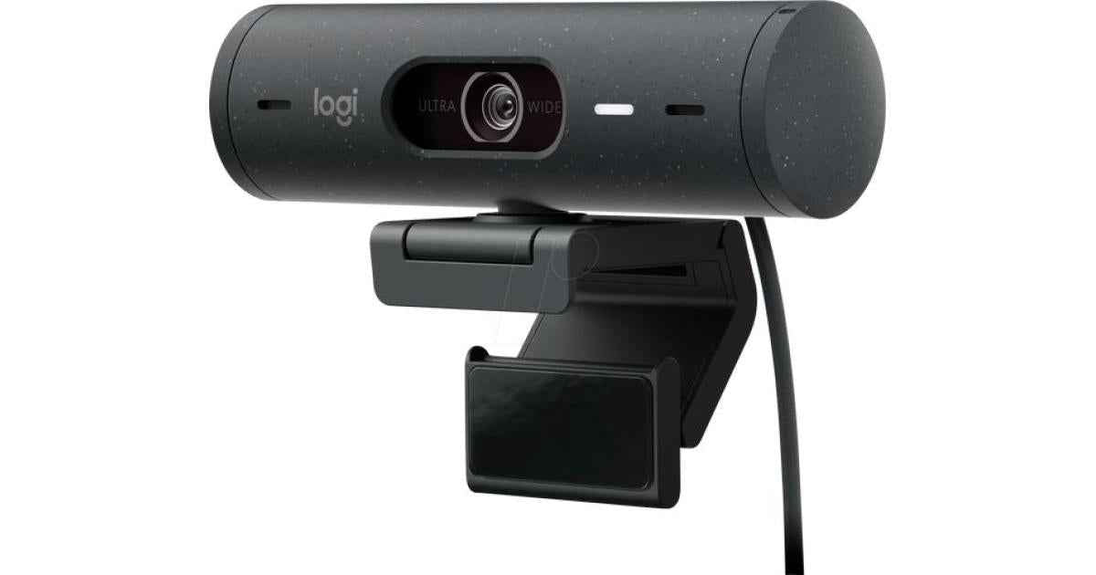 Logitech Brio 500 Full HD Webcam with Auto Light Correction, show Mode, Dual Noise Reduction Mics Streaming -Graphite