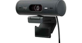 Logitech Brio 500 Full HD Webcam with Auto Light Correction, show Mode, Dual Noise Reduction Mics Streaming -Graphite