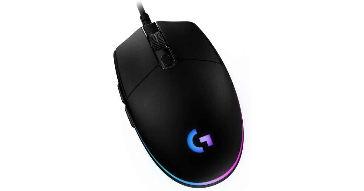 Logitech G203 LIGHTSYNC RGB Wired Gaming Mouse – 8,000 DPI, Rainbow Optical Effect, Black