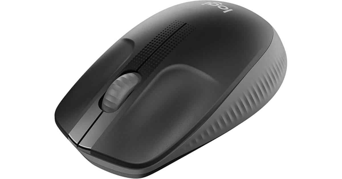 Logitech Wireless Mouse M190 Full Size Ambidextrous Curve Design - Charcoal