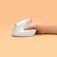 Logitech Lift Vertical Ergonomic Mouse Wireless, Bluetooth - Off White