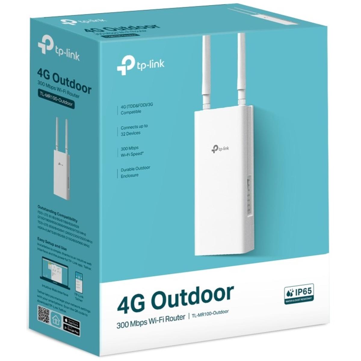 Tp Link Tl Mr100 Outdoor 4g Lte 300 Mbps Outdoor Wifi Router, Ip65 Weatherproof 4g Router With Sim Slot Unlocked, Pole/wall/window Mounting, Conne Up To 32 Devices - CompuMe Tp Link Tl Mr100 Outdoor 4g Lte 300 Mbps Outdoor Wifi Router, Ip65 Weatherproof 4g Router With Sim Slot Unlocked, Pole/wall/window Mounting, Conne Up To 32 Devices - CompuMe