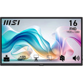 MSI Pro MP165 E6 Portable Monitor, 15.6" FHD IPS 1080p, USB Type-C, Mini-HDMI, Built-in Speakers, Perfe for PC, Mac, PS5, PS4, Xbox, Mobile, Matte Black