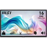 MSI Pro MP165 E6 Portable Monitor, 15.6" FHD IPS 1080p, USB Type-C, Mini-HDMI, Built-in Speakers, Perfe for PC, Mac, PS5, PS4, Xbox, Mobile, Matte Black