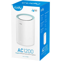 Cudy M1300 Ac1200 Mesh Wifi Dual Band Wifi Router & Extender Gigabit Ports High Gain Antennas Vpn Cloudflare Up To 100 Devices (1 Pack)