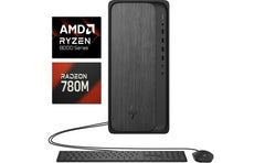 HP OmniDesk M02-0234m PC Gaming Desktop AMD Ryzen 7 8700G 8-Cores w/ AMD Radeon™ 780M Graphics & Windows 11 Home - Black