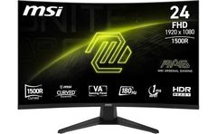 MSI MAG 244C 24" Curved 1500R Full HD 180Hz 1ms HDR Ready AMD FreeSync Frameless Night Vision w/ Anti-Flicker & Less Blue Light - Black