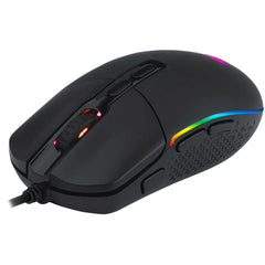 Redragon M719 Invader Wired Optical Gaming Mouse, 7 Programmable Buttons, Rgb Backlit, 10,000 Dpi, Ergonomic Pc Computer Gaming Mice With Fire Button Black
