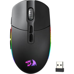 Redragon M719 Pro Wireless Optical Gaming Mouse, 8 Programmable Buttons, Rgb Backlit, 10,000 Dpi, Ergonomic Pc Computer Gaming Mice With Fire Button Black